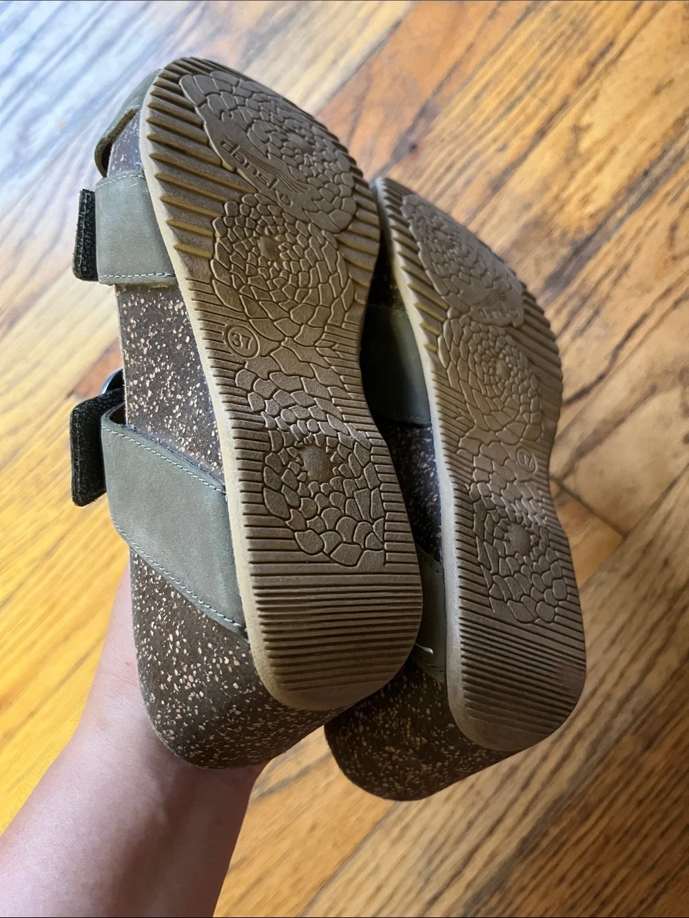 Dansko Olive Slide Sandals with Buckle Accent